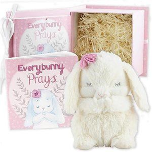 Everybunny Prays,Baby & Toddler GiftSet with Praying Musical Bunny & Prayer Book